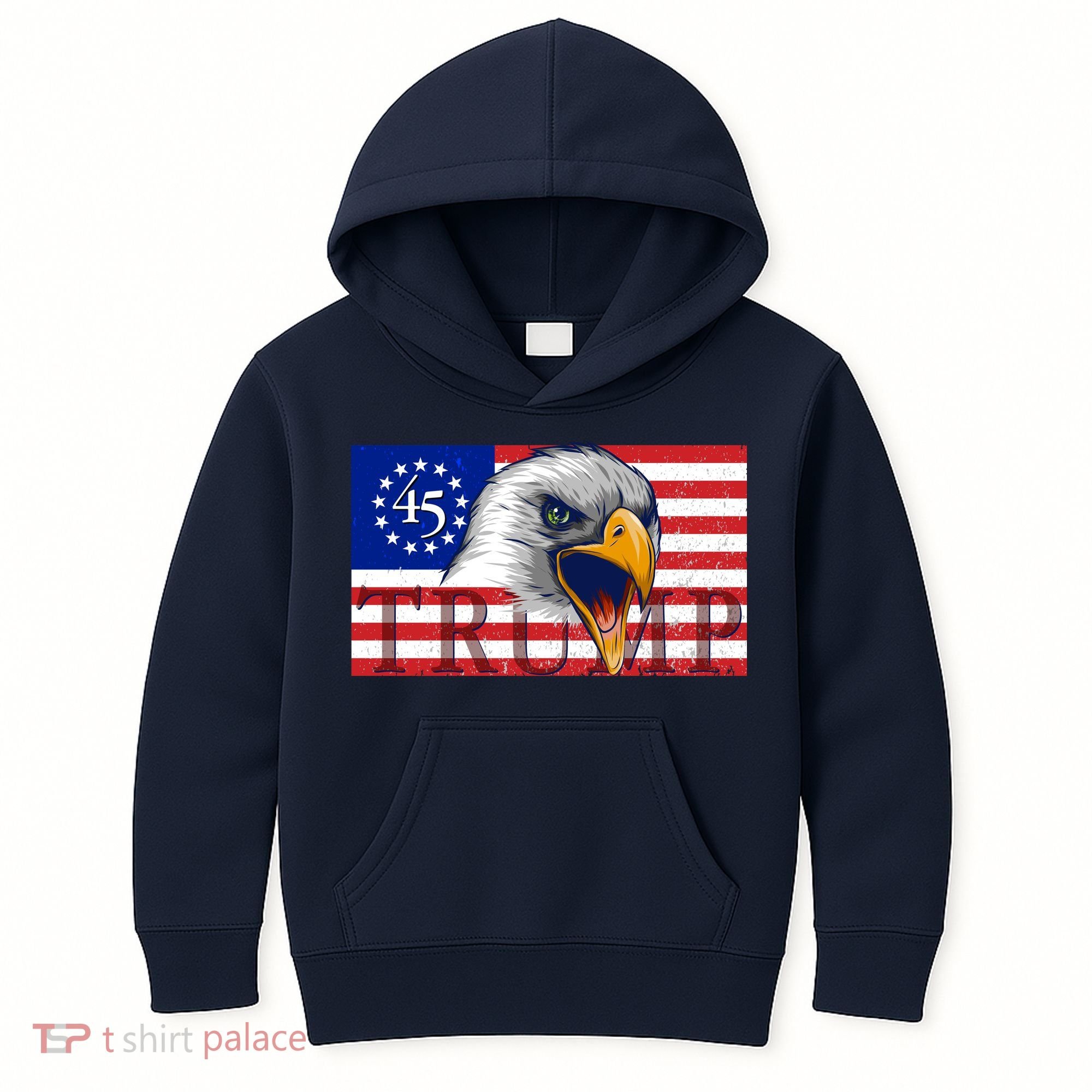 Donald Trump Eagle Betsy Ross Flag Kids Hoodie