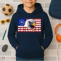 Donald Trump Eagle Betsy Ross Flag Kids Hoodie thumb 2