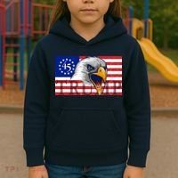 Donald Trump Eagle Betsy Ross Flag Kids Hoodie thumb 3