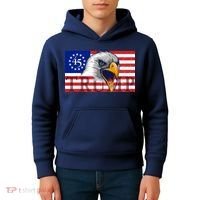 Donald Trump Eagle Betsy Ross Flag Kids Hoodie thumb 4