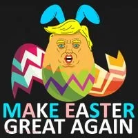 Donald Trump Egg Make Easter Great Again Doggie Tank thumb 4