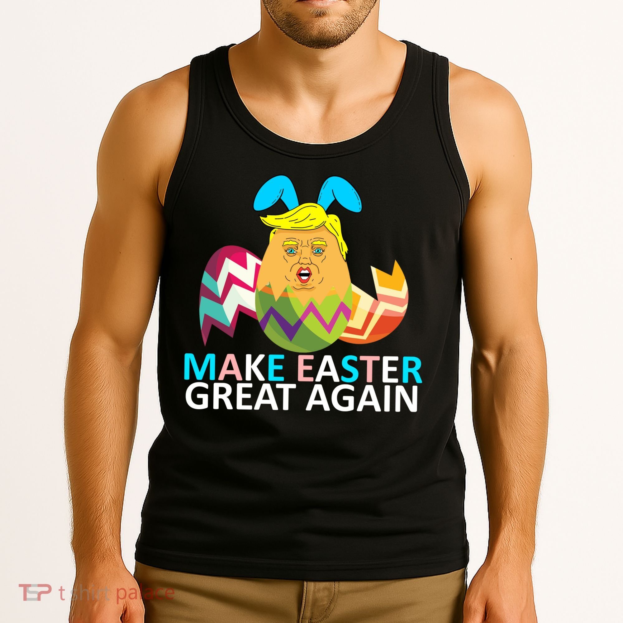 Donald Trump Egg Make Easter Great Again Tank Top