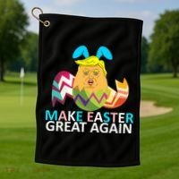 Donald Trump Egg Make Easter Great Again Golf Towel thumb 1