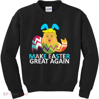 Donald Trump Egg Make Easter Great Again Kids Sweatshirt