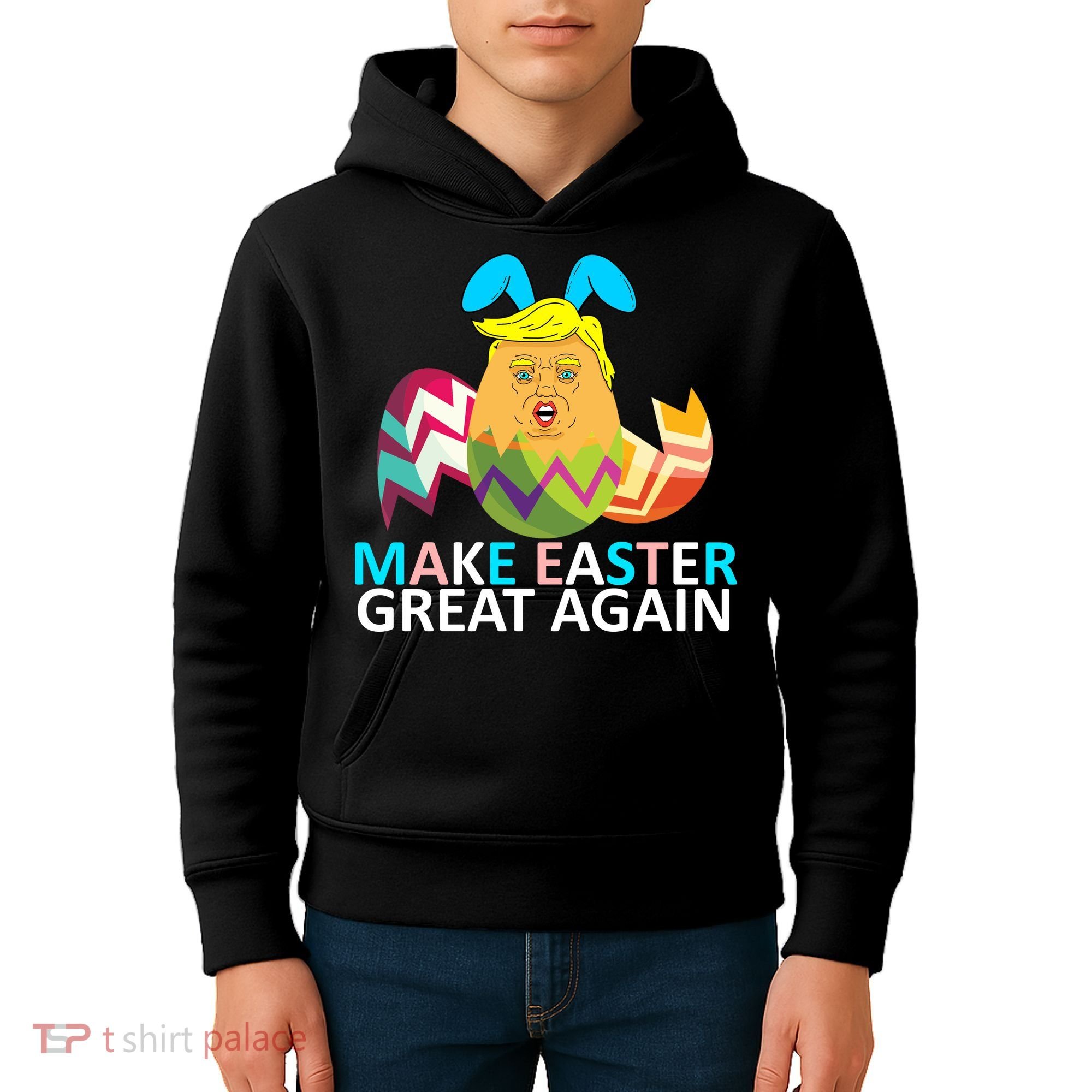 Donald Trump Egg Make Easter Great Again Kids Hoodie