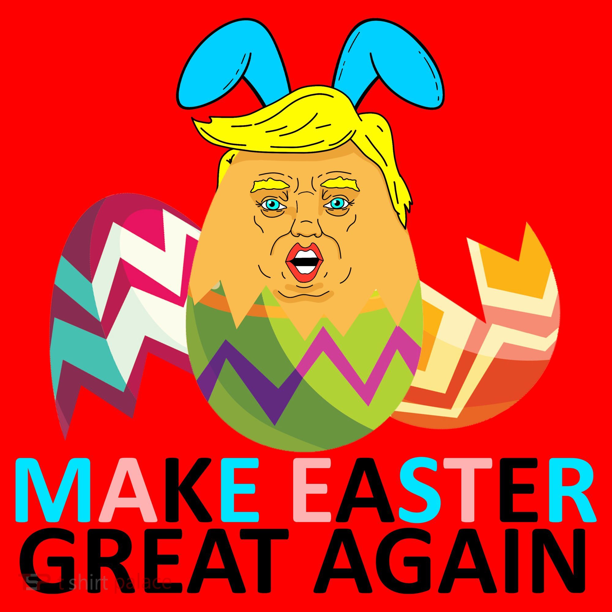 Donald Trump Egg Make Easter Great Again Santa Hat