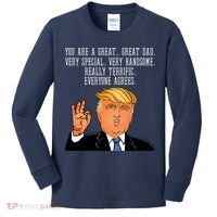Donald Trump Father s Day Kids Long Sleeve Shirt thumb 0