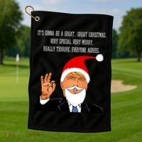 Donald Trump It's Gonna Be A Great Christmas Golf Towel thumb 1