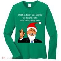 Donald Trump It's Gonna Be A Great Christmas Women's Long Sleeve Shirt thumb 0