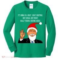 Donald Trump It's Gonna Be A Great Christmas Kids Long Sleeve Shirt thumb 0