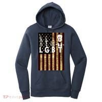 Donald Trump LGBT Liberity Guns Beer Trump USA Flag Women's Hoodie thumb 0