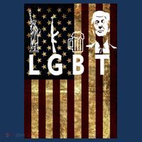 Donald Trump LGBT Liberity Guns Beer Trump USA Flag Women's Tank Top thumb 5
