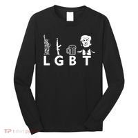 Donald Trump LGBT Liberty Guns Beer Trump Long Sleeve Shirt thumb 0
