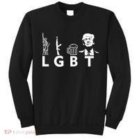Donald Trump LGBT Liberty Guns Beer Trump Sweatshirt thumb 0
