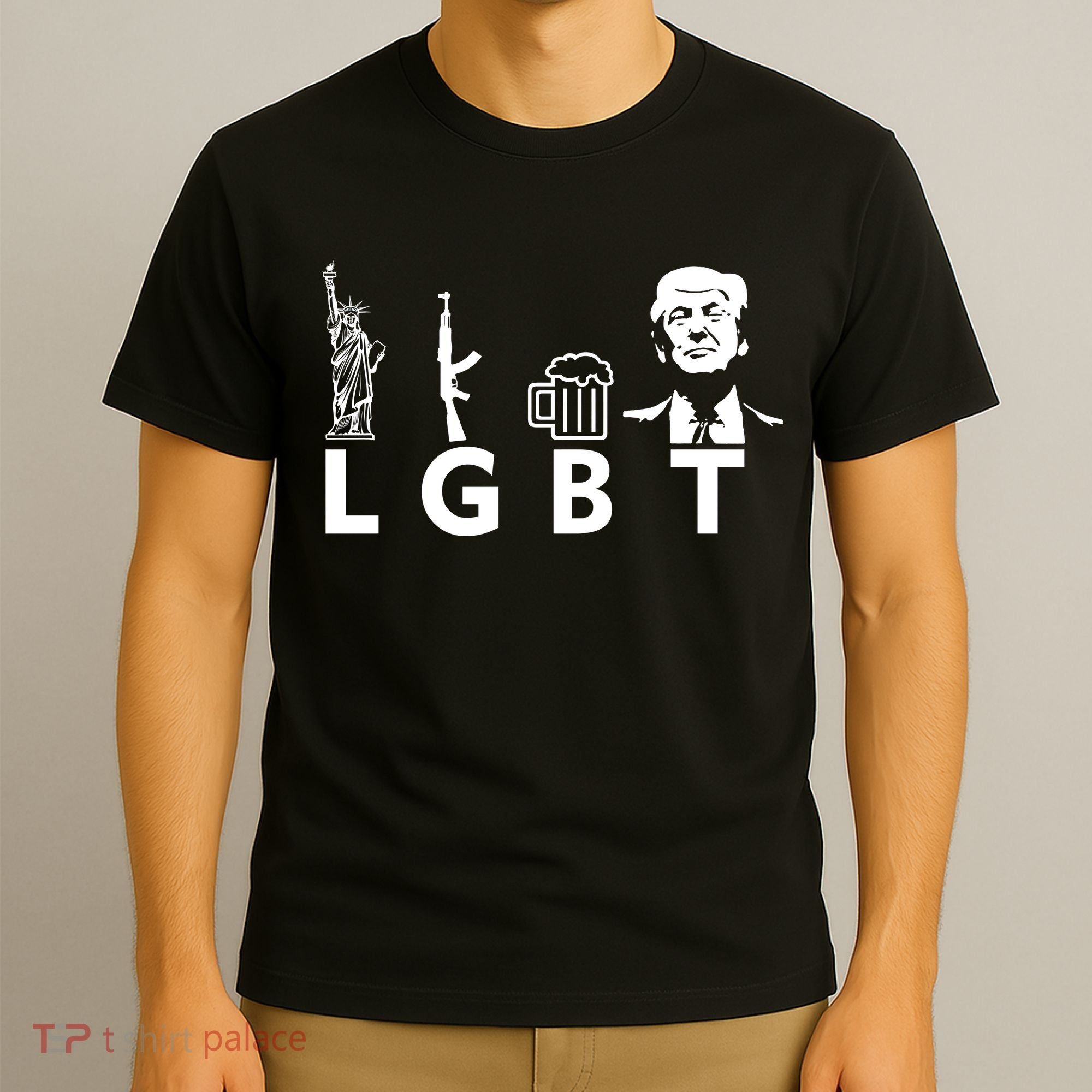Donald Trump LGBT Liberty Guns Beer Trump T-Shirt