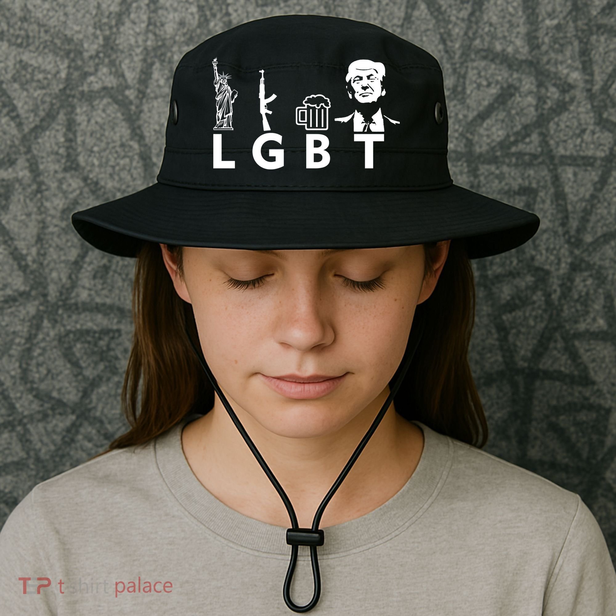 Donald Trump LGBT Liberty Guns Beer Trump Bucket Hat