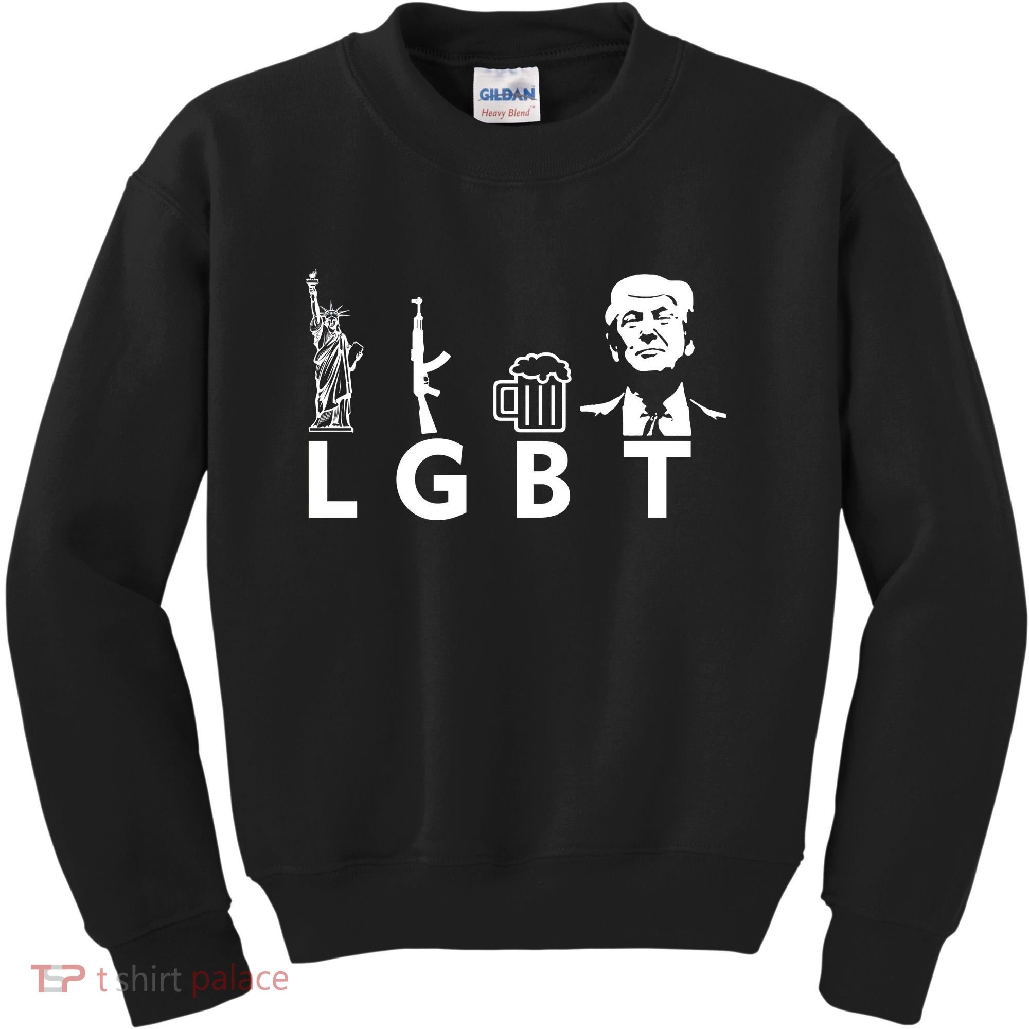 Donald Trump LGBT Liberty Guns Beer Trump Kids Sweatshirt