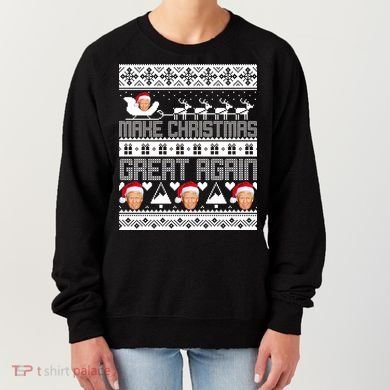 Donald Trump Make Christmas Great Again Ugly Christmas Women's Sweatshirt