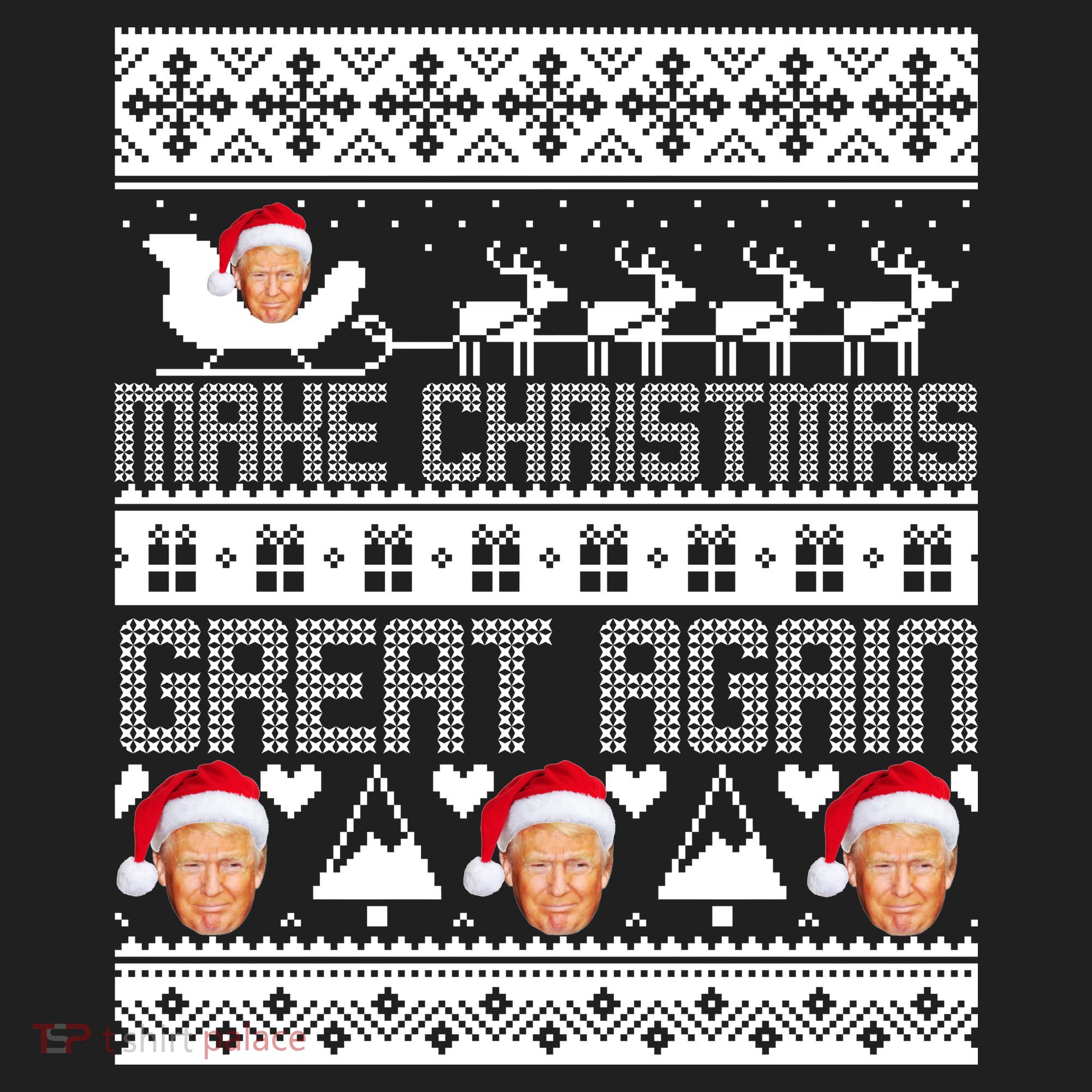 Donald Trump Make Christmas Great Again Ugly Christmas Women's Sweatshirt
