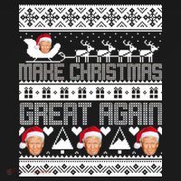 Donald Trump Make Christmas Great Again Ugly Christmas Backpack thumb 2