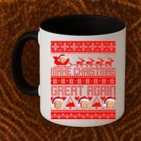 Donald Trump Make Christmas Great Again Ugly Christmas Coffee Mug thumb 2