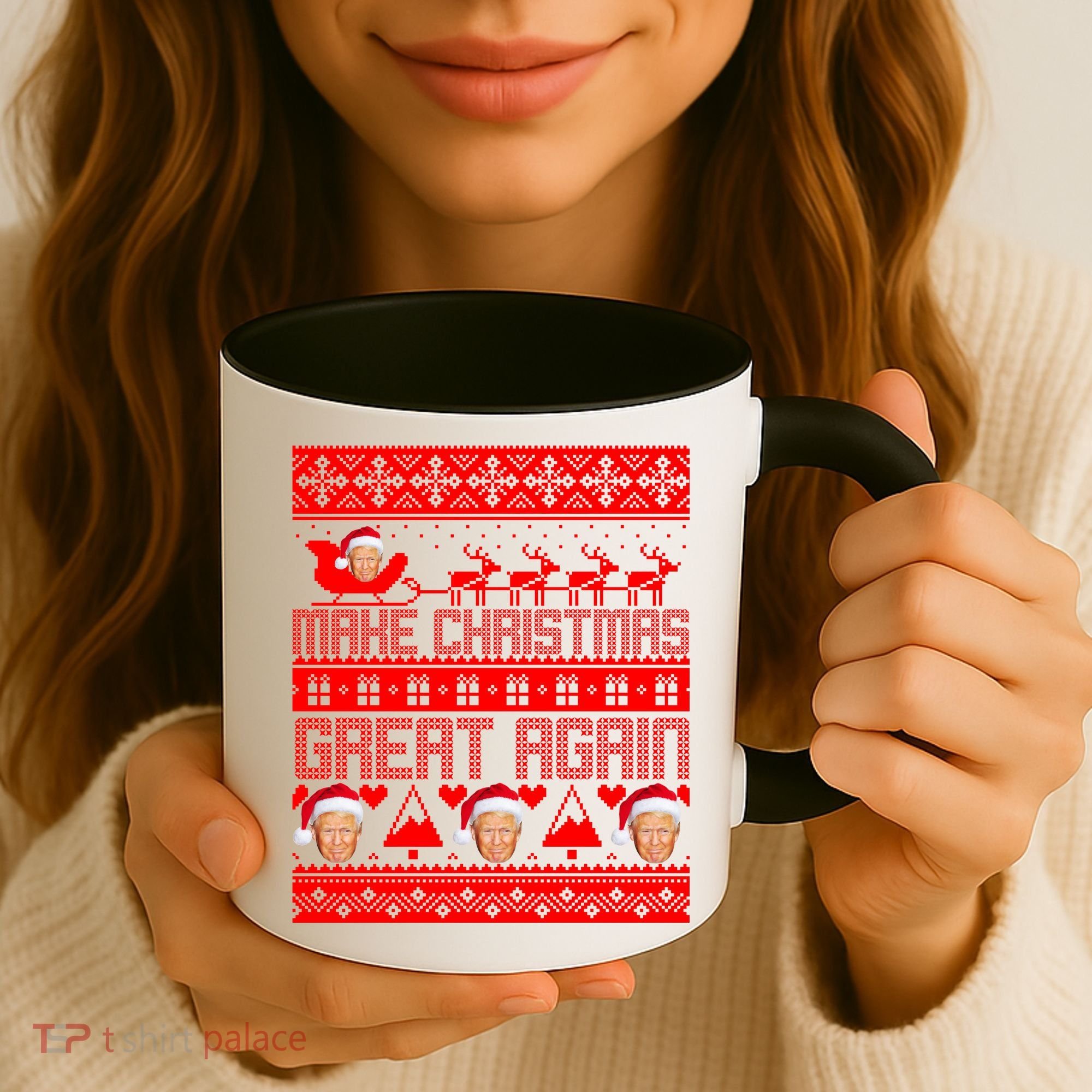 Donald Trump Make Christmas Great Again Ugly Christmas Coffee Mug