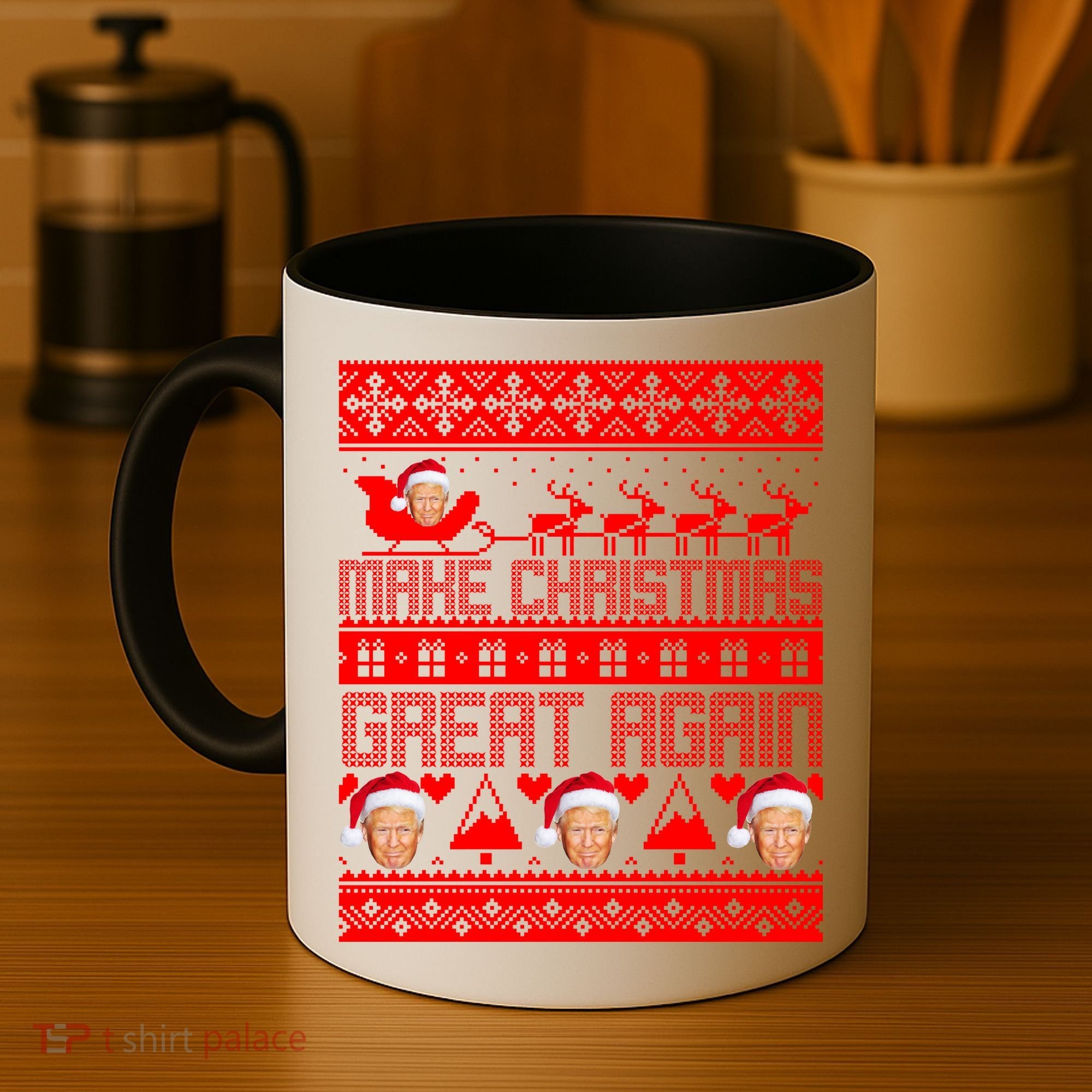 Donald Trump Make Christmas Great Again Ugly Christmas Coffee Mug