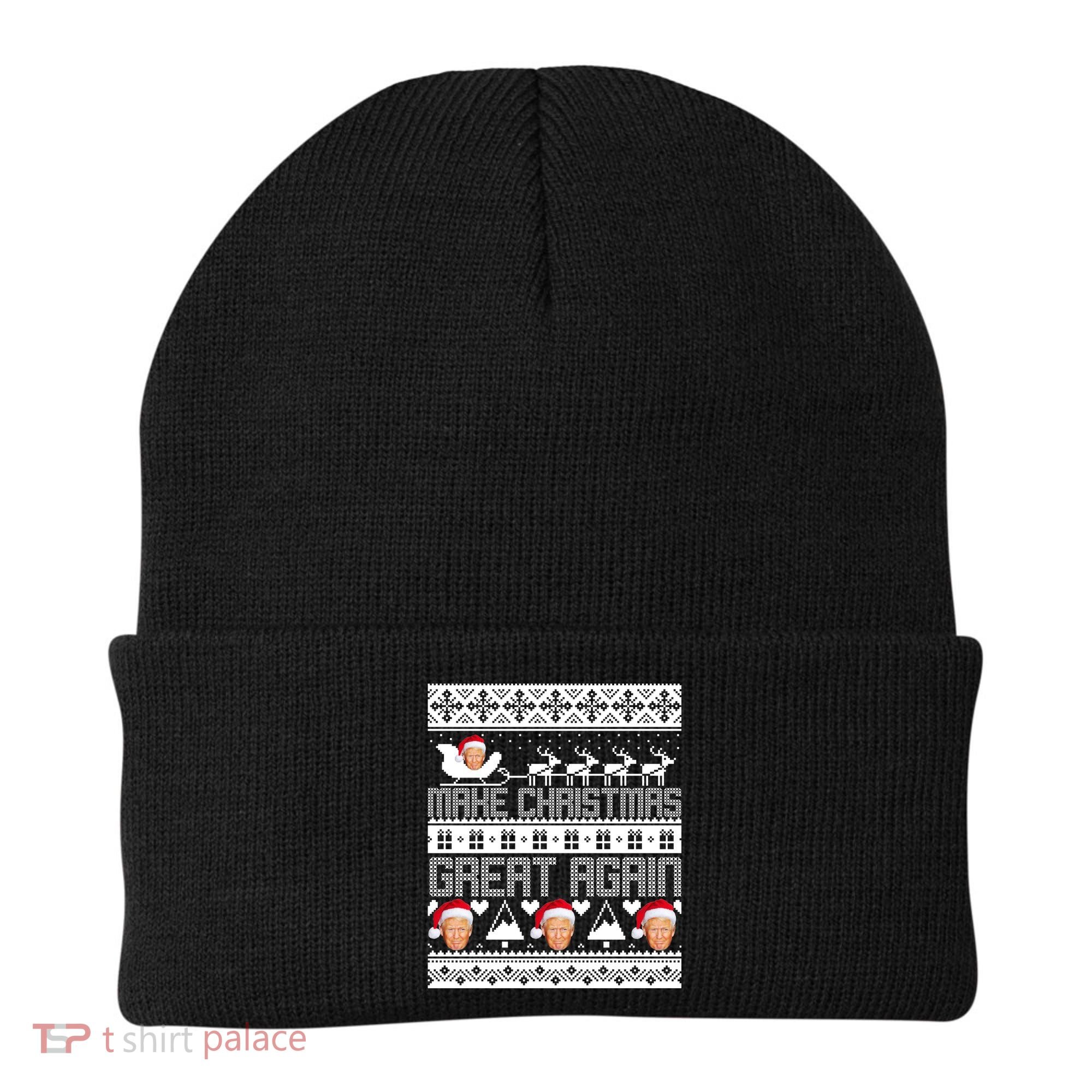 Donald Trump Make Christmas Great Again Ugly Christmas Beanie