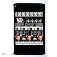 Donald Trump Make Christmas Great Again Ugly Christmas Golf Towel thumb 0