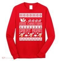 Donald Trump Make Christmas Great Again Ugly Christmas Long Sleeve Shirt thumb 0
