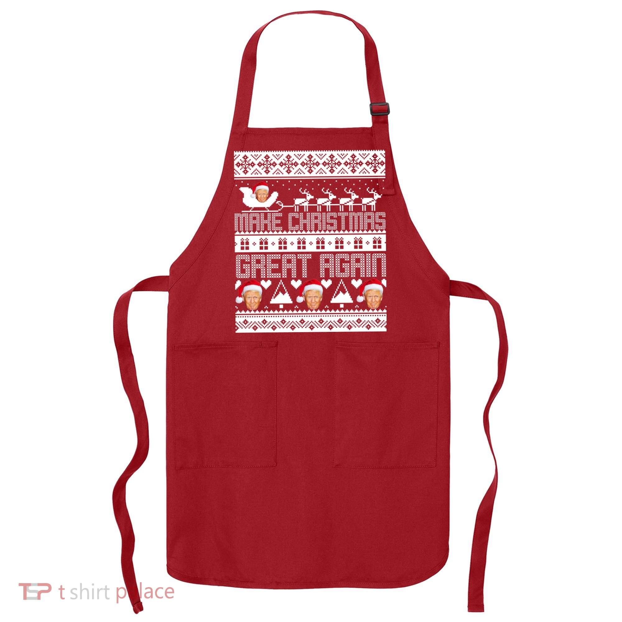 Donald Trump Make Christmas Great Again Ugly Christmas Apron