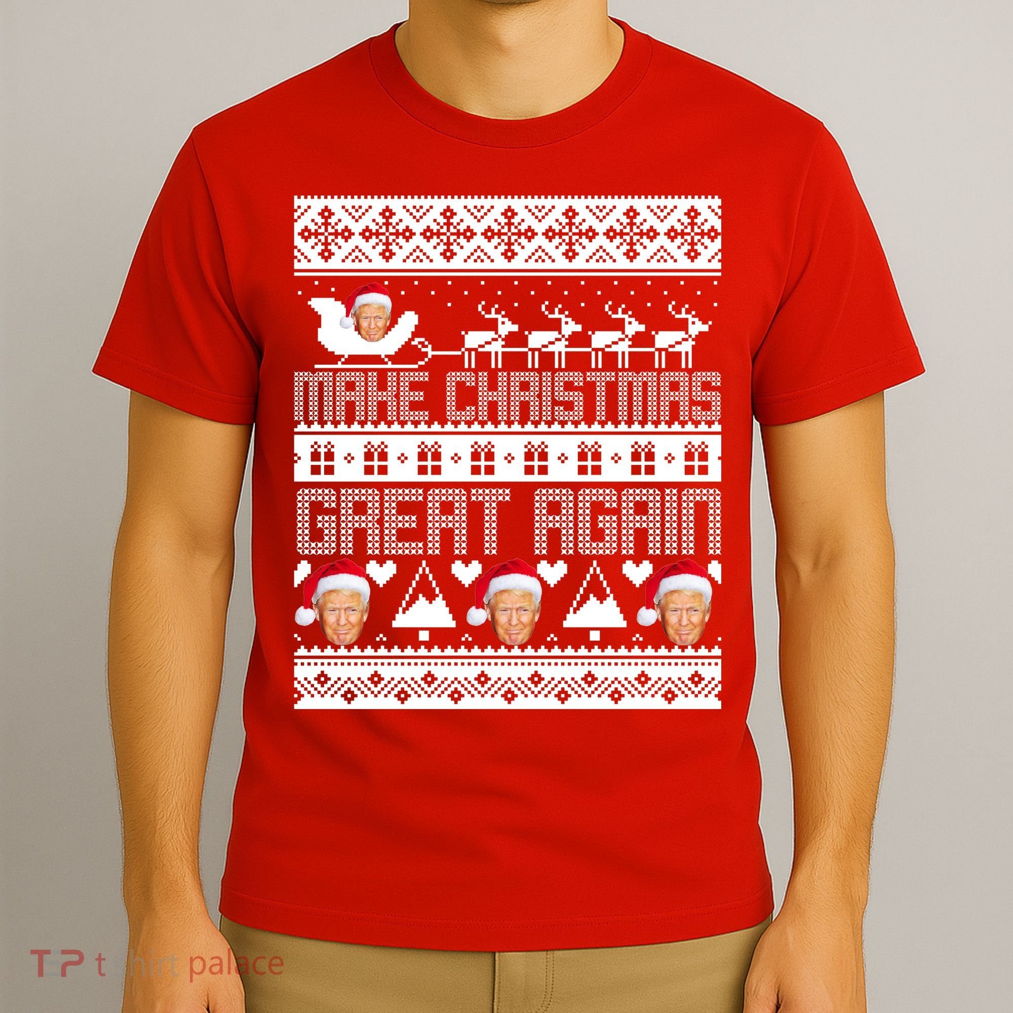 Donald Trump Make Christmas Great Again Ugly Christmas T-Shirt
