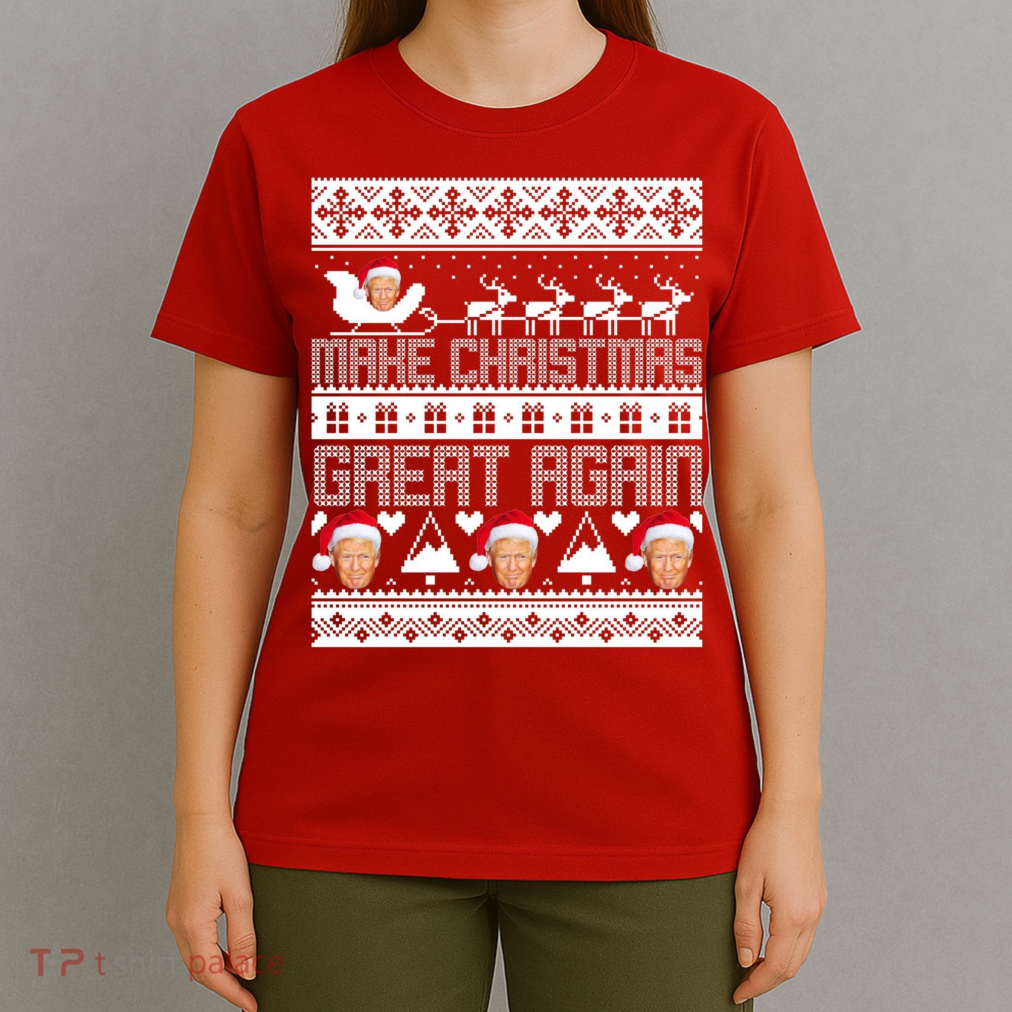 Donald Trump Make Christmas Great Again Ugly Christmas T-Shirt