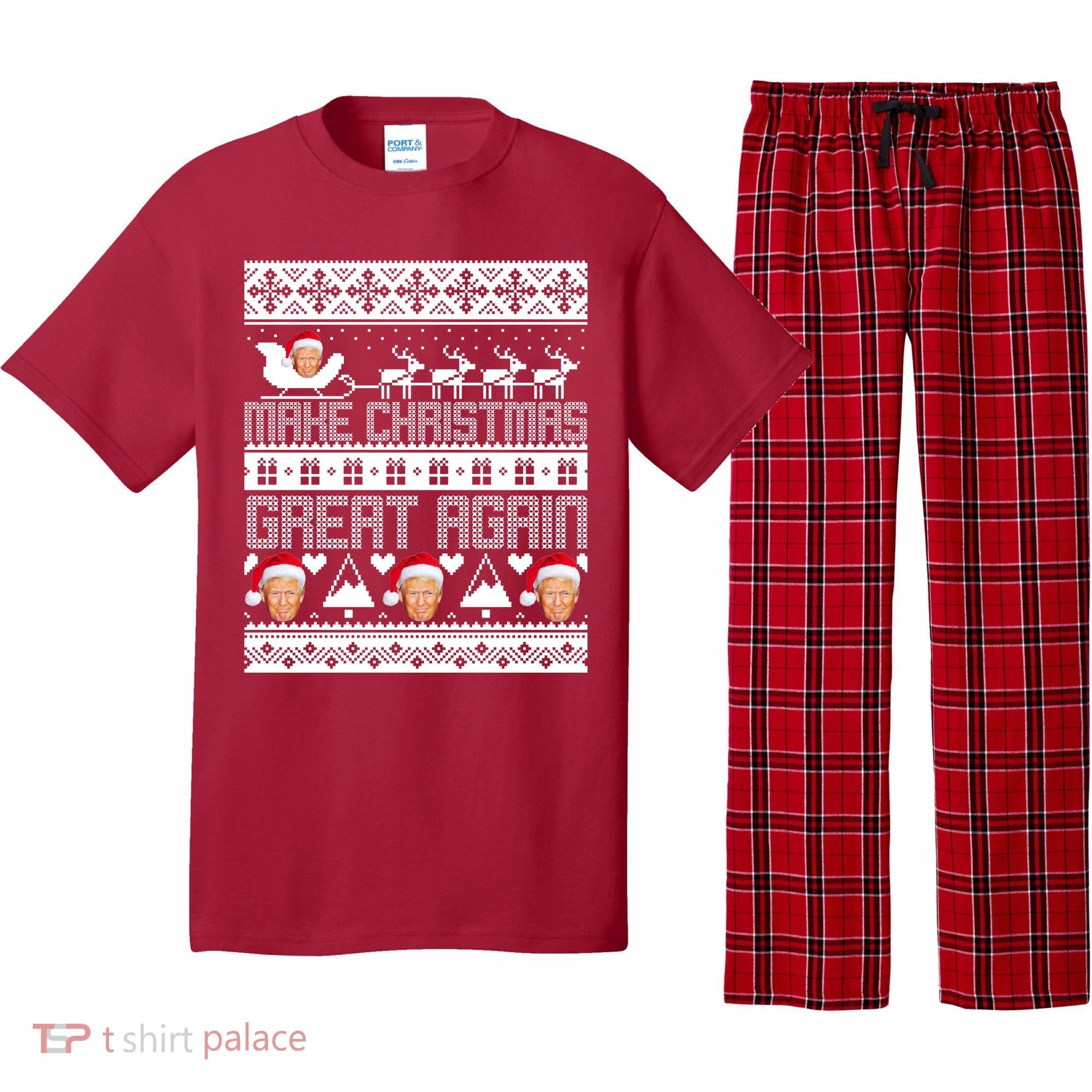 Donald Trump Make Christmas Great Again Ugly Christmas Pajama Set