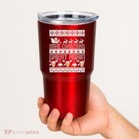 Donald Trump Make Christmas Great Again Ugly Christmas Tumbler thumb 2