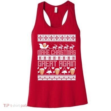 Donald Trump Make Christmas Great Again Ugly Christmas Women's Tank Top