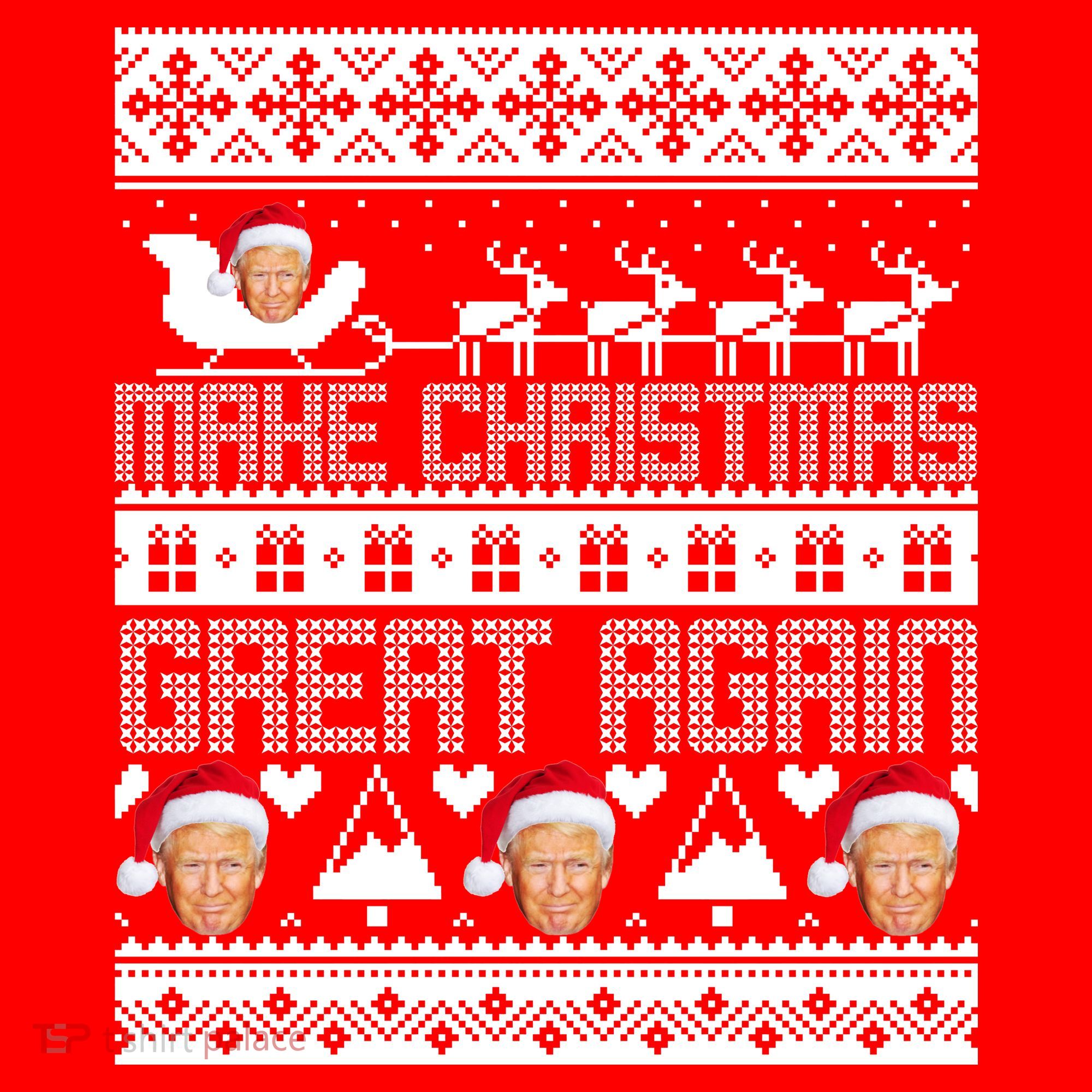 Donald Trump Make Christmas Great Again Ugly Christmas Baby Bodysuit