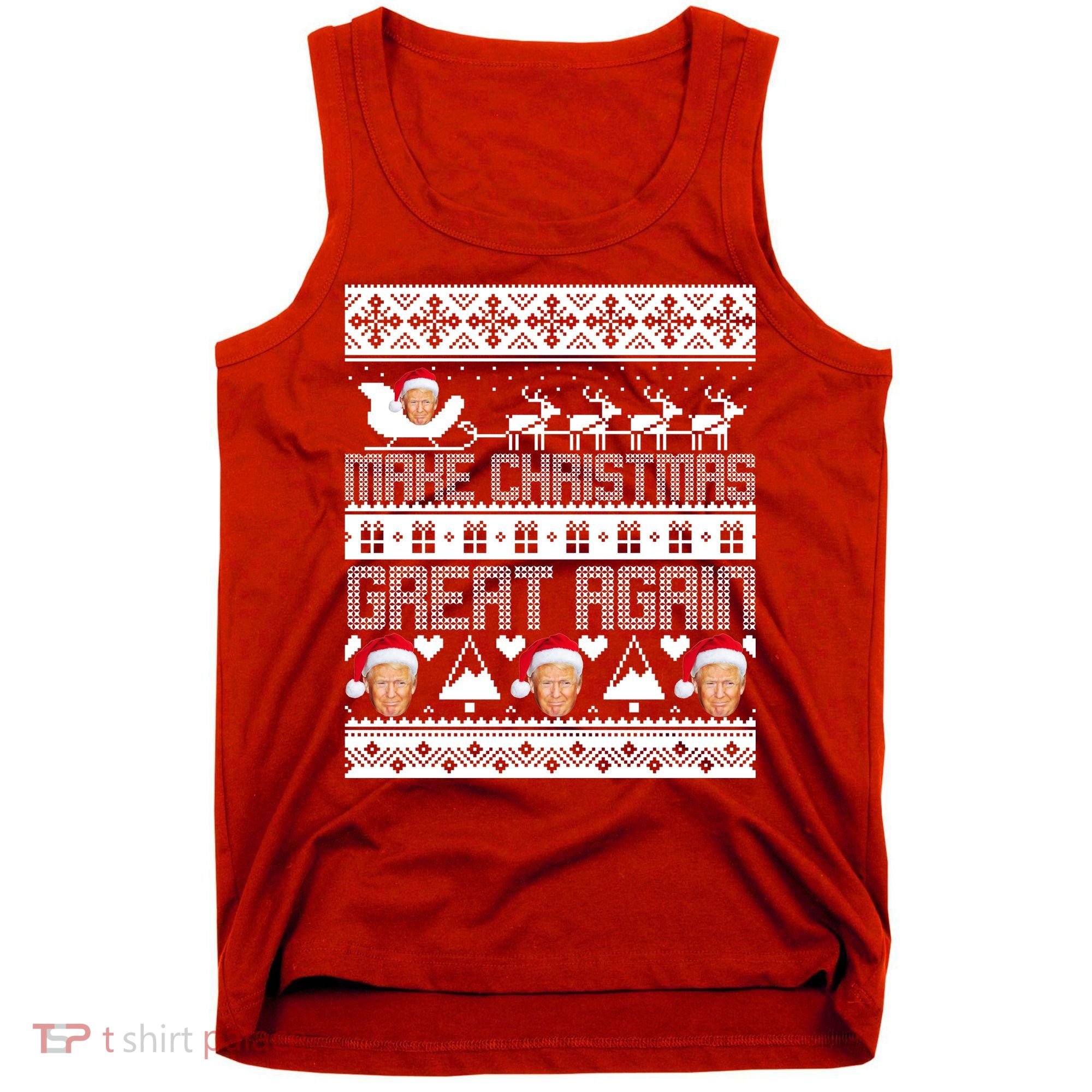 Donald Trump Make Christmas Great Again Ugly Christmas Tank Top
