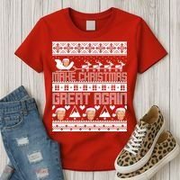 Donald Trump Make Christmas Great Again Ugly Christmas Women's T-Shirt thumb 3