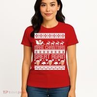 Donald Trump Make Christmas Great Again Ugly Christmas Women's T-Shirt thumb 4
