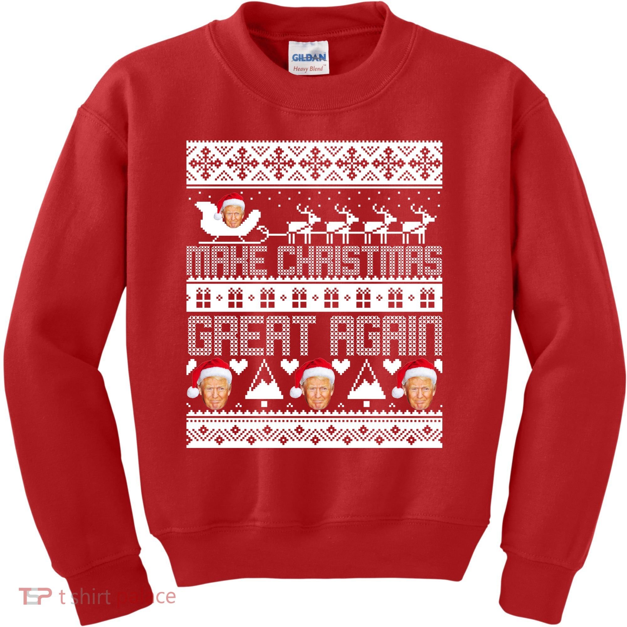 Donald Trump Make Christmas Great Again Ugly Christmas Kids Sweatshirt