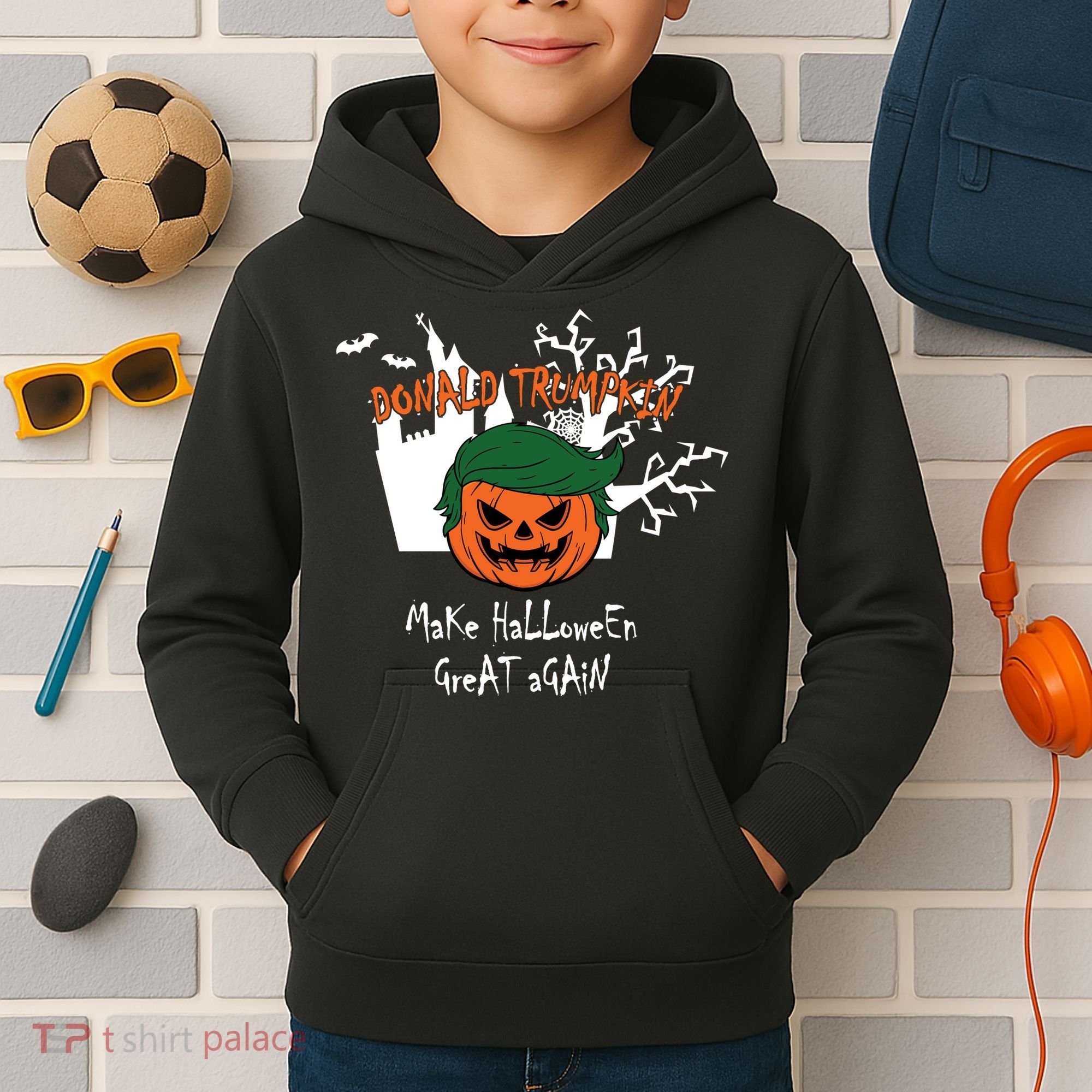 Donald Trump Make Halloween Great Again Kids Hoodie