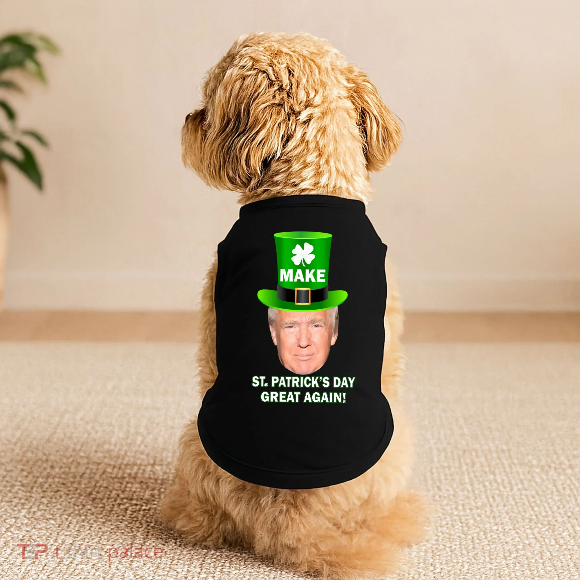 Donald Trump Make St. Patrick's Day Great Again Doggie Tank