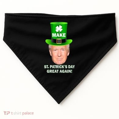 Donald Trump Make St. Patrick's Day Great Again USA-Made Doggie Bandana
