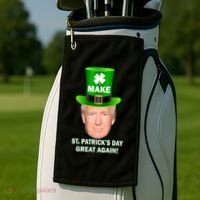 Donald Trump Make St. Patrick's Day Great Again Golf Towel thumb 2
