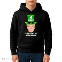 Donald Trump Make St. Patrick's Day Great Again Kids Hoodie thumb 4