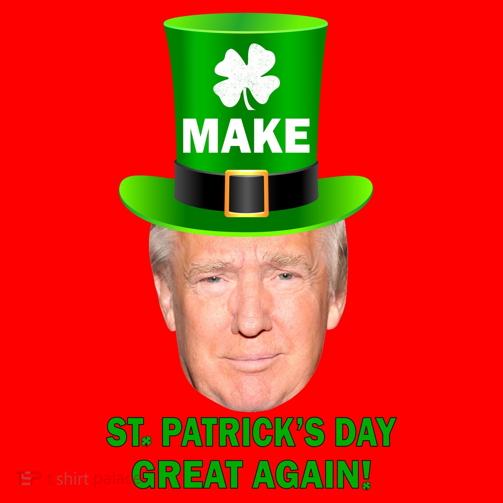 Donald Trump Make St. Patrick's Day Great Again Santa Hat