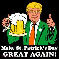 Donald Trump Make St. Patrick's Day Great Again Beer Drinking Backpack thumb 2