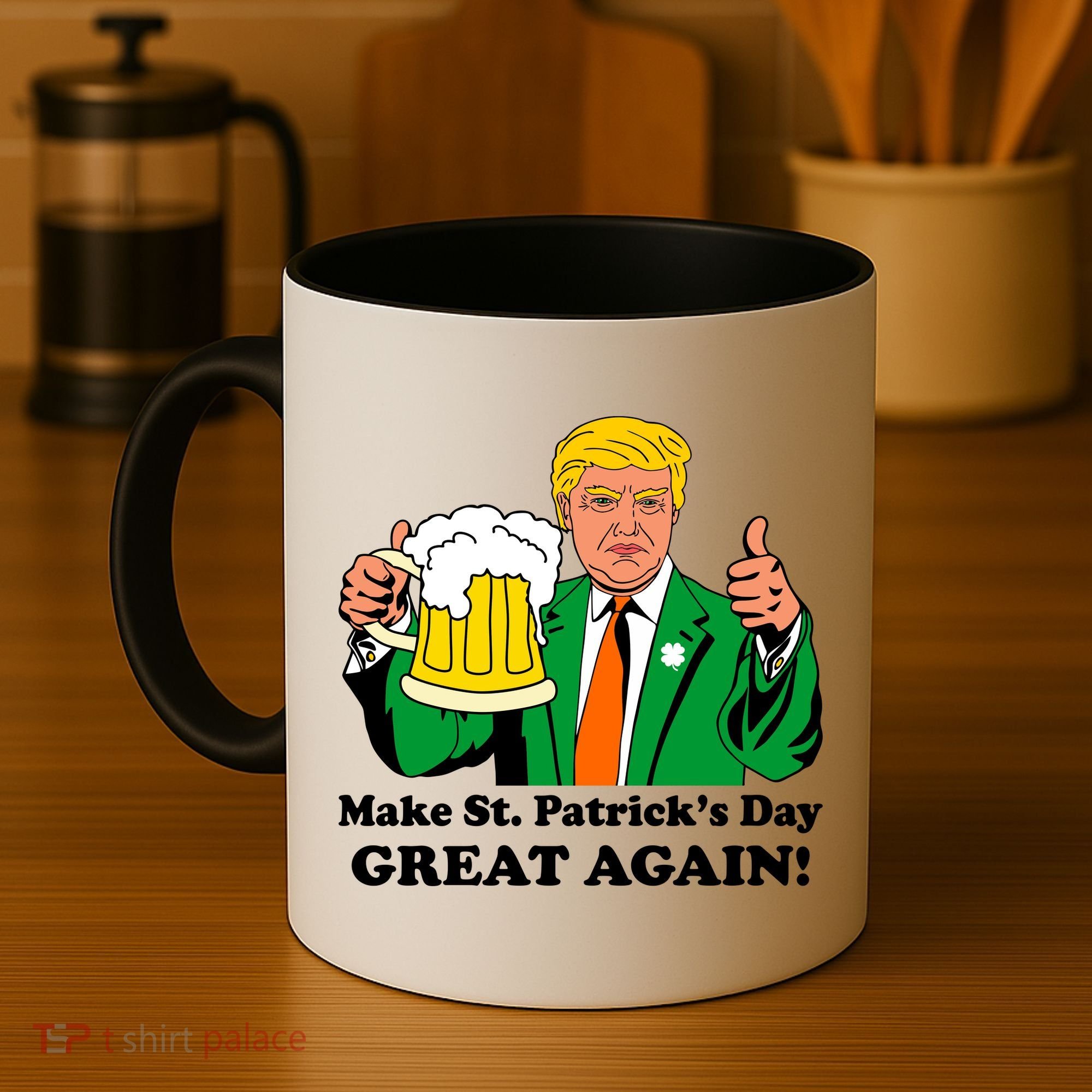 Donald Trump Make St. Patrick's Day Great Again Beer Drinking Coffee Mug
