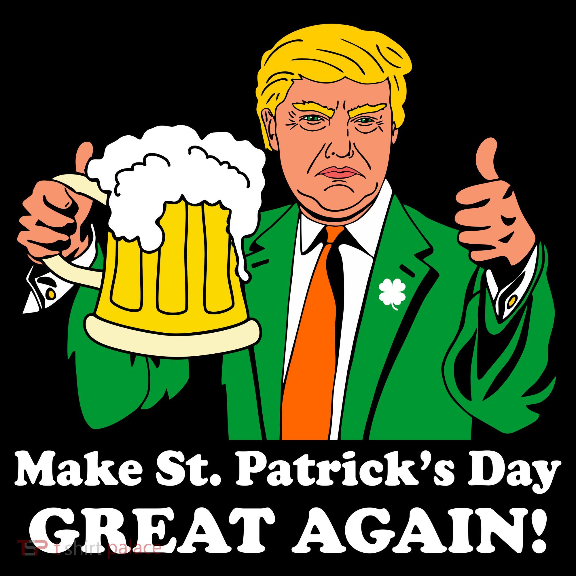 Donald Trump Make St. Patrick's Day Great Again Beer Drinking Visor